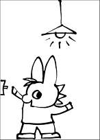 coloriage trotro allume la lumiere